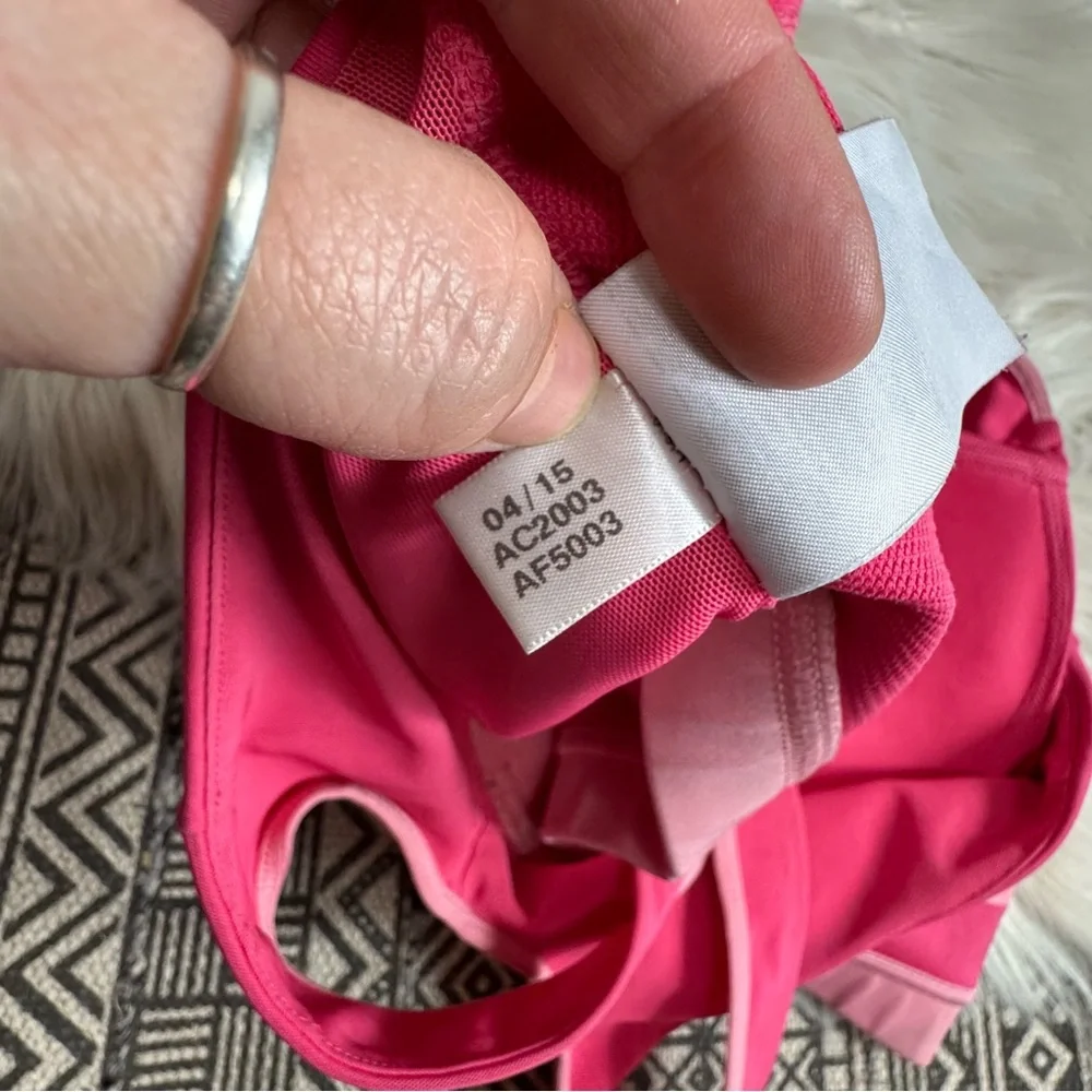 Adidas Women's Pink‎ Sports Bra Cross Back Large